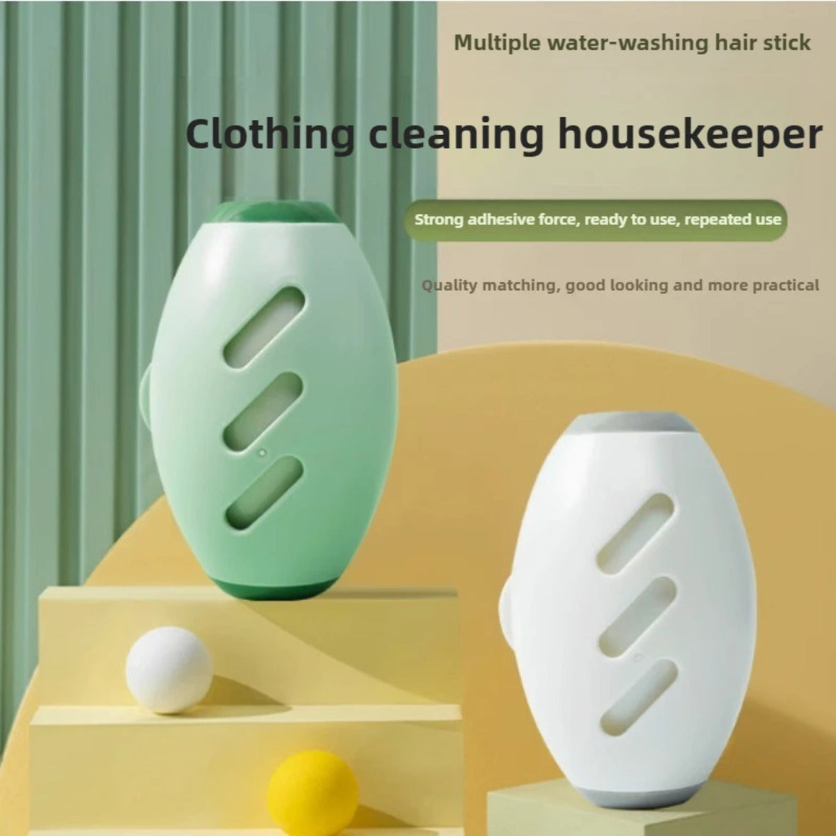 Reusable Washable Lint Roller - Super Stick Pet Hair Remover for Clothes and Travel